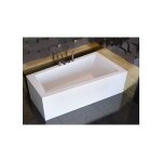 Azura home design - baignoire d'angle droite intima 150 ou 160 cm avec tablier - 160cm