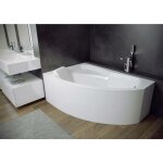 Baignoire d'angle gauche rima 130 / 140 / 150 / 160 / 170 cm avec tablier - 140cm
