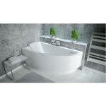 Azura home design - baignoire d'angle oriega 150 cm gauche avec tablier