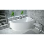 Azura home design - baignoire d'angle oriego ii 150 cm droite sans tablier