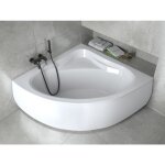 Azura home design - baignoire mia mini avec tablier 120x120 cm ou 130x130cm - 130cm