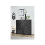 Azura home design - buffet haut 2 portes luther en anthracite 121x111 cm Azura home design - buffet haut 2 portes luther en anthracite 121x111 cm