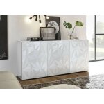 Azura home design - buffet luther en blanc 3 portes 181x84x42 cm