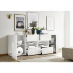 Azura home design - buffet mirel blanc 2 portes 4 tiroirs 241 cm