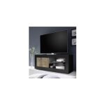 Azura home design - meuble tv basic noir mat / pero 140 x 56 x 43 cm