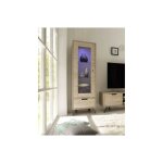 Azura home design - vaisselier vitrine palma 56cm ch�ne