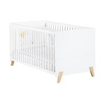 Les tendances - lit volutif 140x70 - little big bed sur pieds en bois blanc