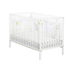 Baby price - lit b�b� - 120 x 60 cm - babyprice first - tout barreaux - en bois blanc