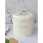 Bac � compost en acier inoxydable bac � compost de cuisine avec filtre � charbon