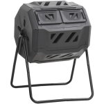 Bac � compost de jardin noir 73x64x95 cm 160 l