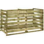 Bac de compostage  lattes bois de pin imprgn 180x90x90 cm vidaxl