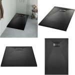 Bac de douche smc noir 100 x 80 cm - bac de douche - bacs de douche - home & living