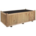 Bac à fleurs en bois vendome - 140 x 70 x h50 cm Bac à fleurs en bois vendome - 140 x 70 x h50 cm