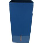 Bac a fleurs carr riviera eva new haut - plastique - 69x69 cm - bleu
