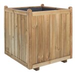 Bac à fleurs carré en bois vendôme Bac à fleurs carré en bois vendôme
