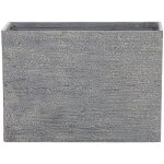 Bac � fleur rectangulaire gris 34 x 80 x 56 cm en pierre et r�sine avec trou de drainage pour jardin ...