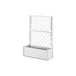 Stefanplast - bac a fleurs rectangulaire avec treillis - finition en bois - 100 x 43 x h 142 cm - 80 ...