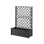 Stefanplast - bac a fleurs rectangulaire avec treillis - finition en bois - 100 x 43 x h 142 cm - 80 ...