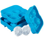 Bac � gla�ons, lot de 2, silicone r�utilisable, compartiments de diam�tre 4, 5 cm, bleu - relaxdays