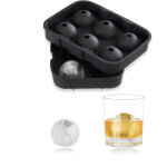 Bac � gla�ons en forme de boule 4, 5 cm moule en silicone 2 pi�ces couvercle hxlxp: 5 x 18 x 13 cm, noir ...