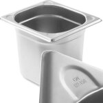 Bac gn 1 / 6 en acier kitchen line hauteur 150 mm - hendi 806647