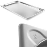 Bac gn 1 / 1 en acier kitchen line, hauteur 20 mm - hendi 806104