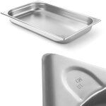 Bac gn 1 / 1 en acier kitchen line, hauteur 40 mm - hendi 806111