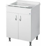 Negrari - bac  laver avec meuble 60x50 cm blanc mod. eco