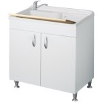 Negrari - bac  laver avec meuble blanc 45x50 cm mod. eco