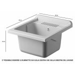 Negrari - bac  laver avec meuble blanc 50x45 cm mod. eco