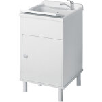 Negrari - bac  laver avec meuble en pvc blanc 50x45 cm mod. garden