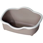 Zolux - bac à litière allongé taupe 59 x 39x 27 cm pour chat - stefanplast Zolux - bac à litière allongé taupe 59 x 39x 27 cm pour chat - stefanplast