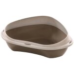 Flamingo - bac  litire angle sadio s taupe 49. 5 x 39. 5 x 17 cm pour chat