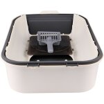 Bac a litiere pour chat, maison de toilette chat ferme haloyo caisse chat litiere, plastique (pp), pelle, ...