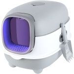 Bac a litiere pour chat, maison de toilette chat ferme haloyo strilisation et dsodorisation aux ultraviolet ...