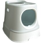 Bac à litière pour chat, tiroir de toilette coulissant, porte de bac à Bac à litière pour chat, tiroir de toilette coulissant, porte de bac à