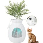 Costway - bac litiere pour chat xxl avec dsodorisation ionique, grande caisse chat litiere 63l avec ...