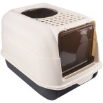 Bac  litire ferm pour chat anti odeur haloyo maison de toilette chat avec pelle, avec couvercle, 36 ...