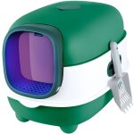 Bac à litière fermé pour chat anti odeur, haloyo®, stérilisation et désodorisation aux ultraviolets, ... Bac à litière fermé pour chat anti odeur, haloyo®, stérilisation et désodorisation aux ultraviolets, ...