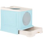 Bac  litire ferm pour chat grande taille caisse litire chat xxl maison de toilette pour chat avec ...