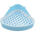 Bac � liti�re pour petits animaux, bac � liti�re d'angle pour hamster (bleu)