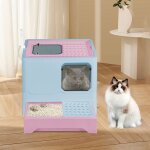 Bac  litire pliable pour chat entre avant (avec panneau de porte) et sortie suprieure trs grand ...