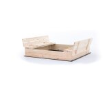 Viking choice - bac  sable - avec couvercle et bancs - 140x140 cm - bois