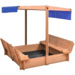 Bac à sable avec toit bois de sapin 112x112x112 cm - vidaxl Bac à sable avec toit bois de sapin 112x112x112 cm - vidaxl