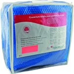 B�che � bulles pour piscine bois composite 7. 50 x 3. 70 m - 180 microns - bleu - couverture solaire