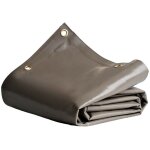 Tecplast - bche pour carport 2x3 m lp640cp taupe - garantie 8 ans - toile pvc tanche pour abri de voiture ...