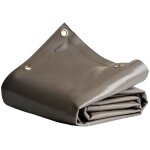 Tecplast - bche pour carport 3x4 m lp640cp taupe - garantie 8 ans - toile pvc tanche pour abri de voiture ...