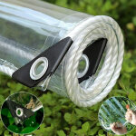 B�che imperm�able en pvc transparent avec boutonni�res, r�sistante aux d�chirures et au gel, pour porches ...