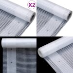 Vidaxl - bches leno 2 pcs 260 g / m 4x15 m blanc - bches de protection - bche impermable - bche ...