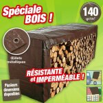 B�che outiror sp�ciale bois, ultra r�sistante en 140 gr / m2, couleur marron dimensions: 2m x 3m